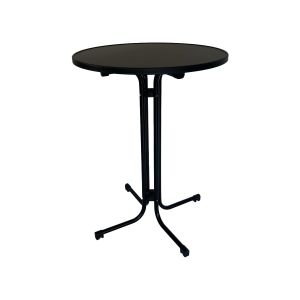 Stehtisch klappbar Ø 80cm Divit ST27 Klapptisch Garten Hochtisch Bistrotisch Schwarz