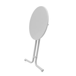 Stehtisch klappbar Ø 80cm Divit ST27 Klapptisch Garten Hochtisch Bistrotisch Weiss DPL1