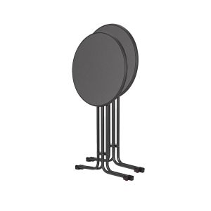 Set 2x Stehtisch klappbar Ø 80cm Divit ST27 Klapptisch Garten hochtisch Schwarz