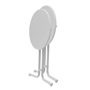 Set 2x Stehtisch klappbar Ø 80cm Divit ST27 Klapptisch Garten hochtisch Weiss