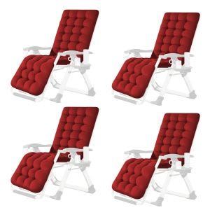 4x Gartenstuhlauflage Divit GR11 Gartenstuhl rot  Auflage für Gartenstuhl Divit SR11