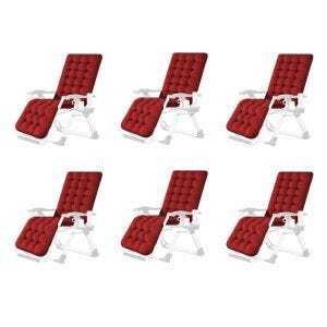 6x Gartenstuhlauflage Divit GR11 Gartenstuhl rot  Auflage für Gartenstuhl Divit SR11