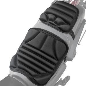 Set de coussins de siège moto Tourtecs passager VK2 Coussin de siège confort noir