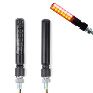 Clignotant LED avec feu arrière et feu stop compatible avec Suzuki GSR 750 / 600 Lumitecs KP40 teinté noir