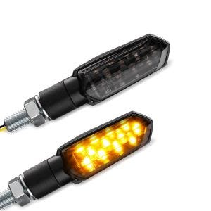 Clignotants compatible avec Motocross, Enduro LED Lumitecs TX10 teinté noir