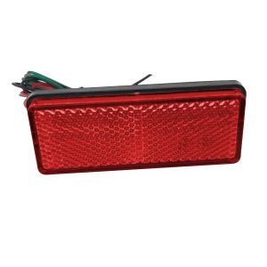 LED Reflektor mit Rücklicht und Bremslicht Motorrad Lumitecs RF1 mit E-Prüfzeichen schwarz rot