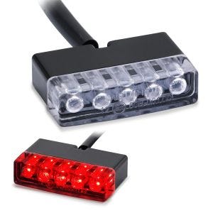 Feu arrière mini à LED compatible avec Motocross, Enduro Lumitecs TX38 rouge