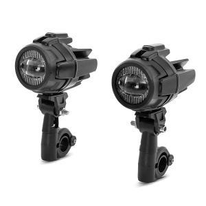 2x Motorrad LED Nebelscheinwerfer mit Sturzbügel Halter und Schutzgitter Lumitecs S22Y Zusatzscheinwerfer