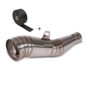 Set SA4 Auspuff GP Edelstahl und Hitzeschutzband für BMW K 100 / K 75 S Zaddox_1