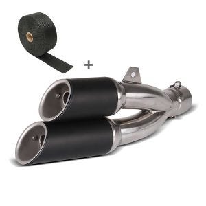 Set SA6 Auspuff Twin Edelstahl und Hitzeschutzband für Kawasaki ZX-9R Zaddox_1