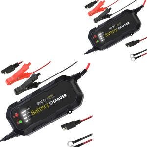 2x Chargeur de batterie de moto BC2 entièrement automatique 12V / 1.500mA Discount Set