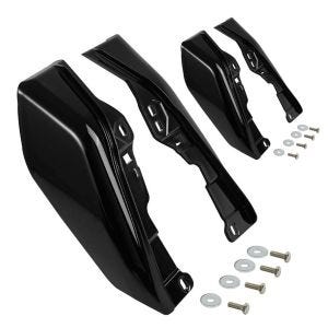 2x Mittelrahmen Windabweiser passend für Harley Davidson Touring 09-24 Hitzeschutz Craftride WA3 schwarz Spar-Set