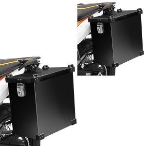 2x Motorrad Alu Seitenkoffer Bagtecs Namib 35Ltr Alukoffer schwarz Spar-Set