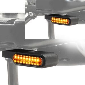 2x LED Lauflicht Lenkerblinker Motorrad Lumitecs BL8 LED Blinker mit E-Prüfzeichen 2 Stück getönt Spar-Set