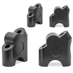2x Lenkererhöhung Tourtecs 30mm Aluminium passend für Lenker mit Ø 22mm 7/8" schwarz Spar-Set