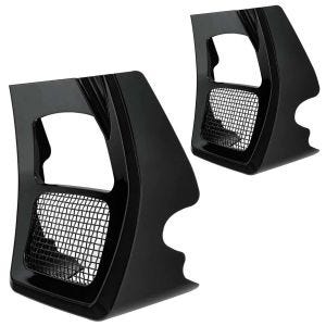 2x Bugspoiler passend für Harley Davidson Ölkühlerabdeckung Craftride OV2 schwarz Spar-Set