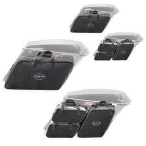 2x Koffer Innentaschen passend für Harley Davidson Touring 08-24 Craftride HT4 Paar Spar-Set