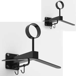 2x Motorrad Garderobe XGP WH1 Wandhalterung Helmhalter schwarz Spar-Set