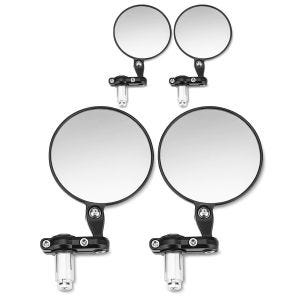 2x Motorrad Lenkerendenspiegel Paar (4 Stück) mit E-Prüfzeichen Rückspiegel Paar Zaddox SP1 Spar-Set