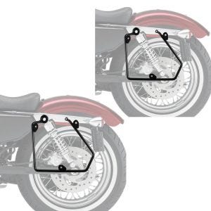 2x Satteltaschenhalter passend für Harley Davidson Sportster 95-15 links Abstandshalter SHL Craftride Spar-Set
