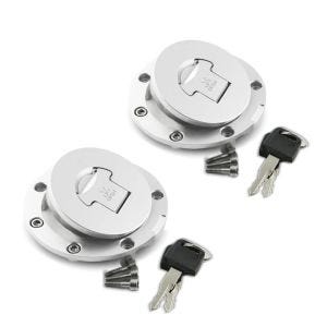 2x passend für Honda II Motorrad OEM Tankdeckel mit Schlüssel Tourtecs Tankverschluss Spar-Set