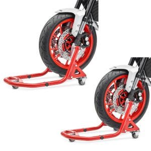 2x Béquille d'atelier Avant Range Moto Lève Constands XB2 rouge Discount Set