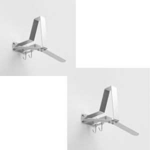 2x Motorrad Garderobe XGP WH2 Wandhalterung Helmhalter silber Spar-Set