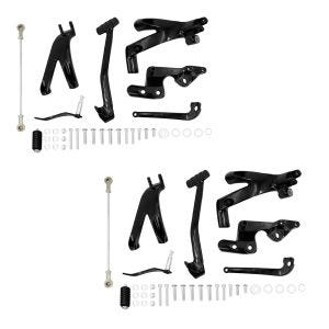 2x Vorverlegte Fussrastenanlage passend für Harley Davidson Softail Street Bob 18-24 Fussrasten Kit Craftride VF2 Spar-Set