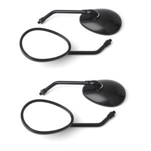 2x Motorrad Spiegel Paar (4 Stück) mit E-Prüfzeichen Craftride SC2 Rückspiegel universal schwarz Spar-Set