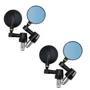 2x Rétroviseur Paire (4 pièces) Embout de guidon / Retroviseur moto Craftride LM5 noir Discount Set