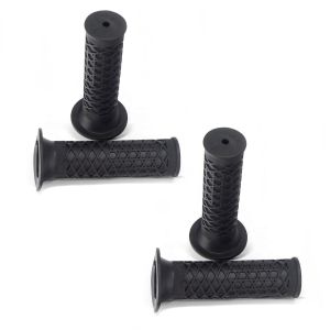 2x Lenkergriffe Craftride LG30 Vintage Motorrad Griffe 22mm passend für Custombikes und Caferacer schwarz Spar-Set