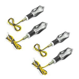2x Lauflicht Blinker Motorrad Lumitecs BL12 LED Blinker mit E-Prüfzeichen 2 Stück getönt Spar-Set