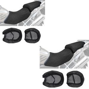 2x Sitzbezug / Sitzbankbezug passend für BMW R 1200 GS 04-12 Sitzbank Überzug Abdeckung Tourtecs schwarz Spar-Set