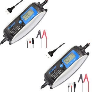 2x Chargeur batterie moto Lumitecs ST3 entièrement automatique 6V 12V 4A Discount Set
