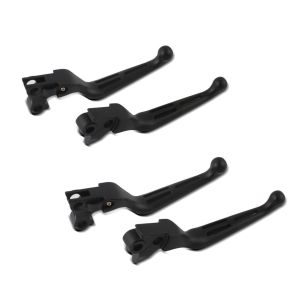 2x Set de Levier Frein Embrayage Stripe compatible avec Harley Davidson Dyna Sportster Softail Touring 96- noir Craftride Set Discount