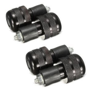 2x Lenkerenden / Motorrad Lenkergewichte Tourtecs LE6 passend für universal Lenker schwarz Spar-Set