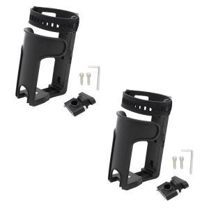 2x Motorrad Sturzbügel Lenker Flaschenhalter passend für Trinkflaschen Lautsprecher und Musikbox Tourtecs Spar-Set