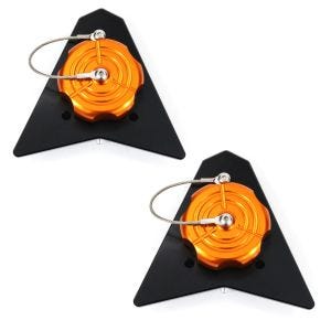 2x Bouchon d'essence moto Racing compatible avec KTM 690 SMC / R 08-17 bouchon de réservoir Zaddox ZT13 orange Discount Set