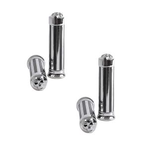 2x Motorrad Griffe Craftride CG15 Lenkergriffe 1 Zoll CNC Aluminium in chrom Spar-Set