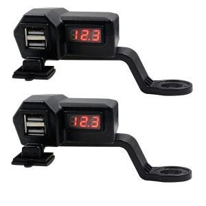 2x 12V Motorrad USB Steckdose Lumitecs US34 Spar-Set