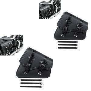 2x Motorrad Satteltasche passend für Cruiser und Chopper Seitentasche SB4 rechts schwarz Spar-Set