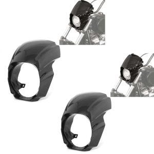 2x Carenage de phare compatible avec Harley Davidson Breakout / 114 18-24 pare-brise Craftride RM2 noir Set Discount