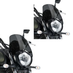 2 x Pare-brise compatible avec Kawasaki Vulcan S / Café 15-24 fumé foncé Puig NG Sport Set Discount