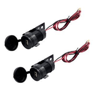 2x 12V Motorrad USB Steckdose Lumitecs US26 Spar-Set
