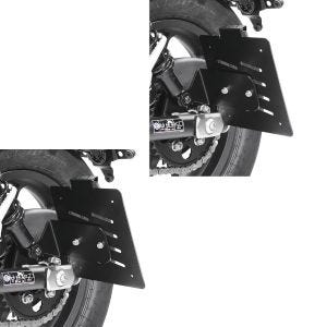 2x Seitlicher Kennzeichenhalter passend für Chopper Cruiser Retro Universal Kennzeichenträger Craftride LH3 Spar-Set