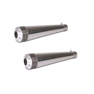 2x Craftride Pot d'échappement Boost Moto Silencieux Caferacer Scrambler Custombike Inox Discount Set