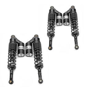 2x Motorrad Stossdämpfer hinten 400mm Federbein Paar Universal Zaddox RS2 schwarz Spar-Set