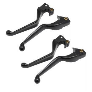 2x Levier de frein et levier d'embrayage pour les modèles compatible avec Harley Davidson Craftride RK4 noir Set Discount
