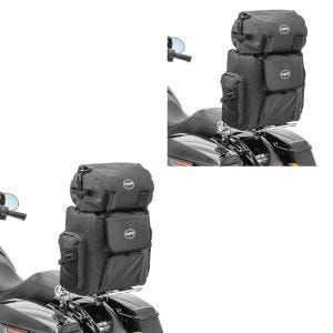 2x Sacoche sissy bar étanche avec rouleau à bagages pour sac de queue Chopper WPL Discount Set