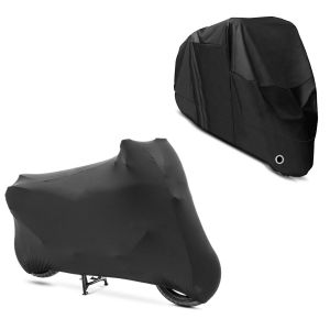 Set: abdeckung Indoor XL-XXL Stretch Garage in schwarz + Abdeckplane XL Faltgarage schwarz_1